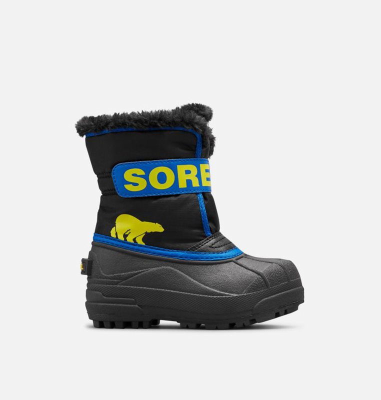 Sorel Childrens Commander™ - Kids Snow Boots Black/Blue - 479601MNT